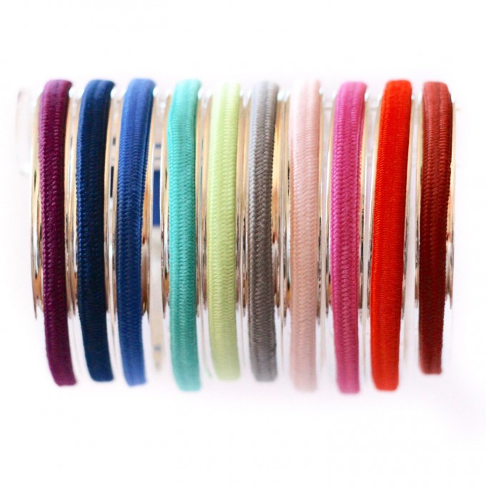 colorful no slip hair ties for hair tie bracelets | https://emmalinebride.com/gifts/hair-tie-bracelets/
