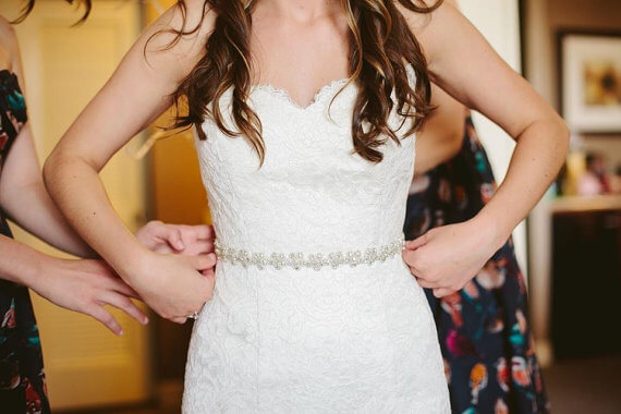 Should I Wear a Sash? - Emmaline Bride | photo via SparkleSM Bridal | https://emmalinebride.com/bride/should-i-wear-a-sash/ 