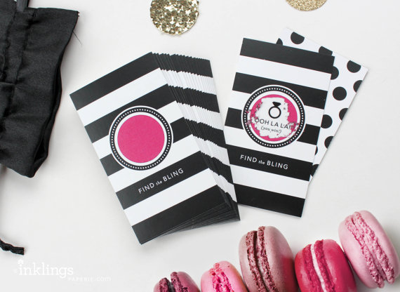 find the bling scratch off bridal shower game