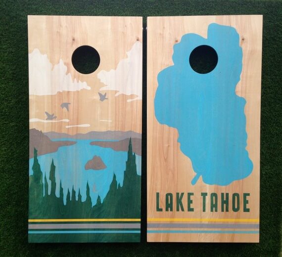 lake tahoe cornhole game