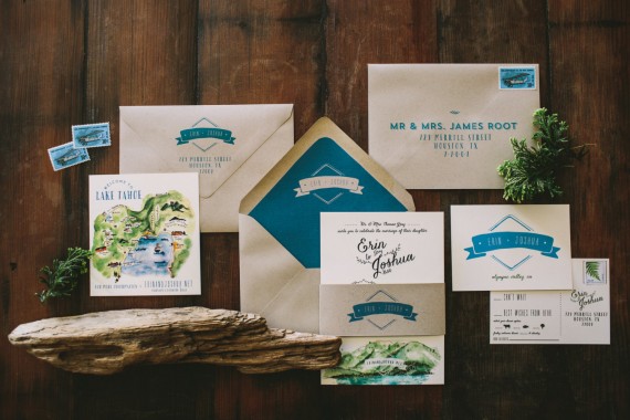 lake tahoe wedding invitations