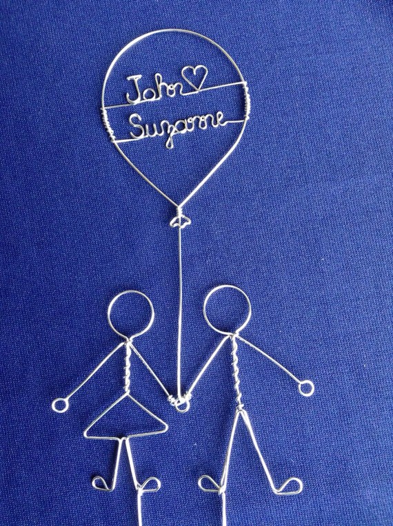 love balloon wire cake toppers