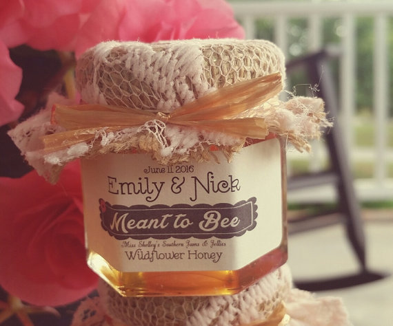 meant to bee honey jar favors for weddings