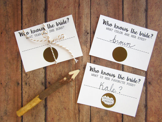 who knows the bride scratch off bridal shower game