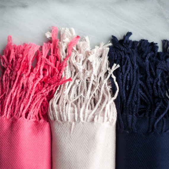 pashminas via 26 Things Guests Love at Weddings from A to Z | https://emmalinebride.com/planning/things-guests-love-at-weddings/
