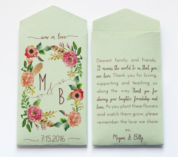 sage seed envelopes | via Sage Wedding Ideas from https://emmalinebride.com/color/sage-green-wedding-ideas/