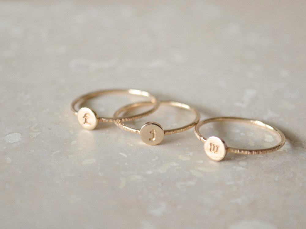Stacking Initial Rings for a Personalized Gift | Emmaline Bride