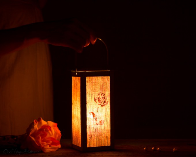 table number lanterns - night