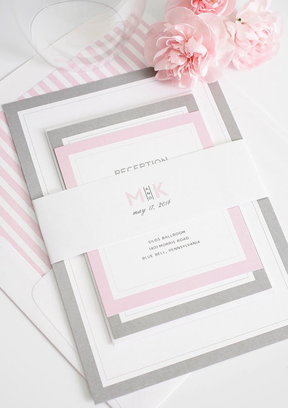 wedding invitations by shineinvitations via 26 Things Guests Love at Weddings from A to Z | https://emmalinebride.com/planning/things-guests-love-at-weddings/ ‎