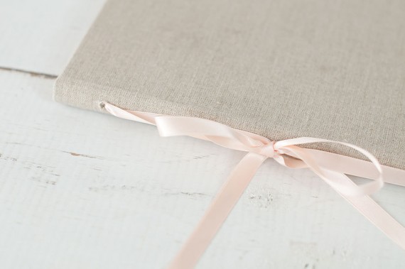 This beautiful wedding vow book will become a keepsake for years to come. By Claire Magnolia. | https://emmalinebride.com/ceremony/wedding-vow-book-handmade/