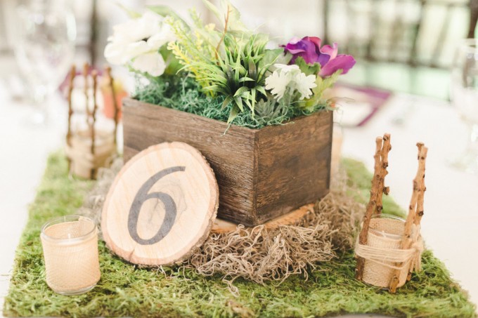 wood box rustic centerpieces by new creations - wood centerpieces for wedding