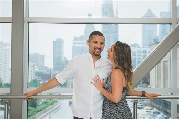 Wow! - Abby + Andrew's Philadelphia Engagement Session (Real Weddings) | http://www.emmalinebride.com/real-weddings/wow-abby-andrews-philadelphia-engagement-session/| Photo: BG Productions Photography & Videography