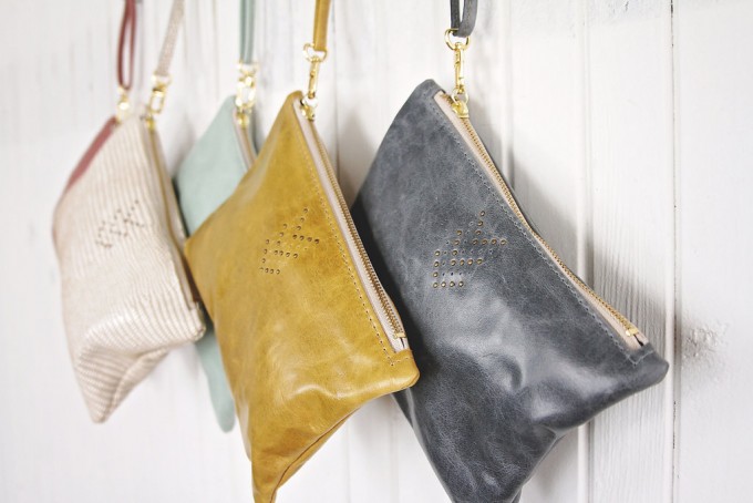 Leather Wristlet Purse | Great bridesmaid gift! By Permanent Baggage https://emmalinebride.com/fall/leather-wristlet-purse/