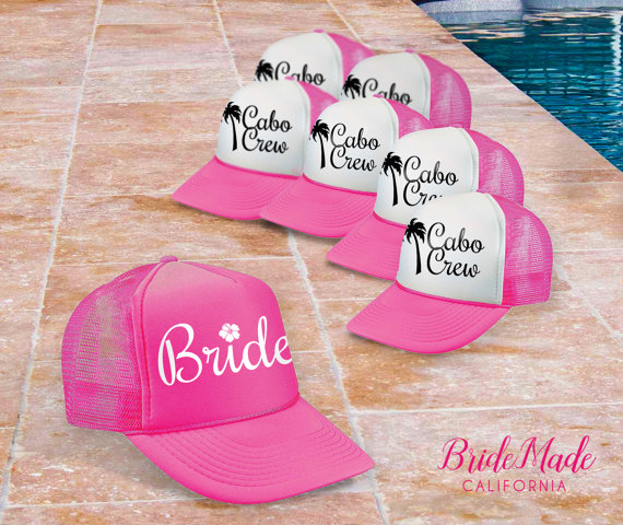Palm Tree Bachelorette Party Hats by Bride Made California | via Palm Tree Bachelorette Party Ideas http://bit.ly/2db3WOL