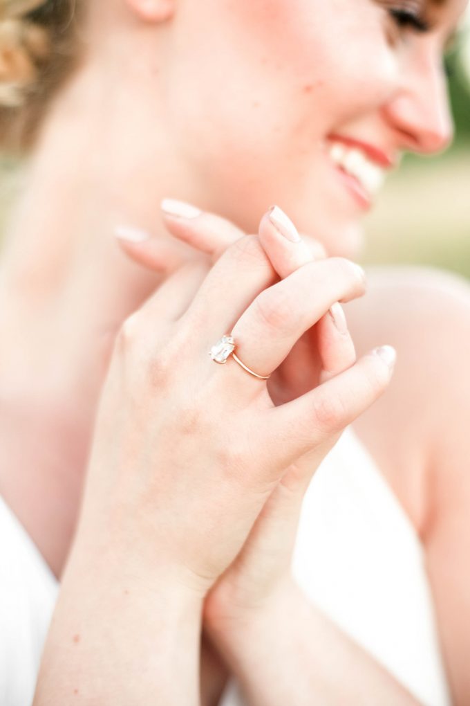 Etsy herkimer diamond engagement ring by Gaia's Candy, photo by Derya Voelzke Fotografie | https://emmalinebride.com/jewelry/etsy-herkimer-diamond-engagement-ring