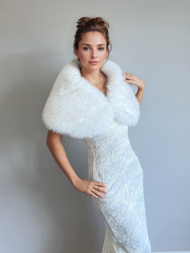 womens faux fur shawl