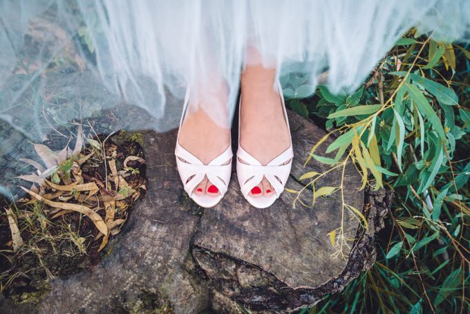 Peep Toe Flats | 21 Wedding Flats That Will Look Beautiful for the Bride - https://emmalinebride.com/bride/wedding-flats-bride/