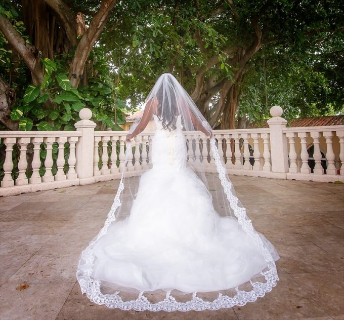 cathedral length wedding veil | via FREE wedding veil giveaway at Emmaline Bride from Blanca Veils: https://emmalinebride.com/bride/free-wedding-veil/