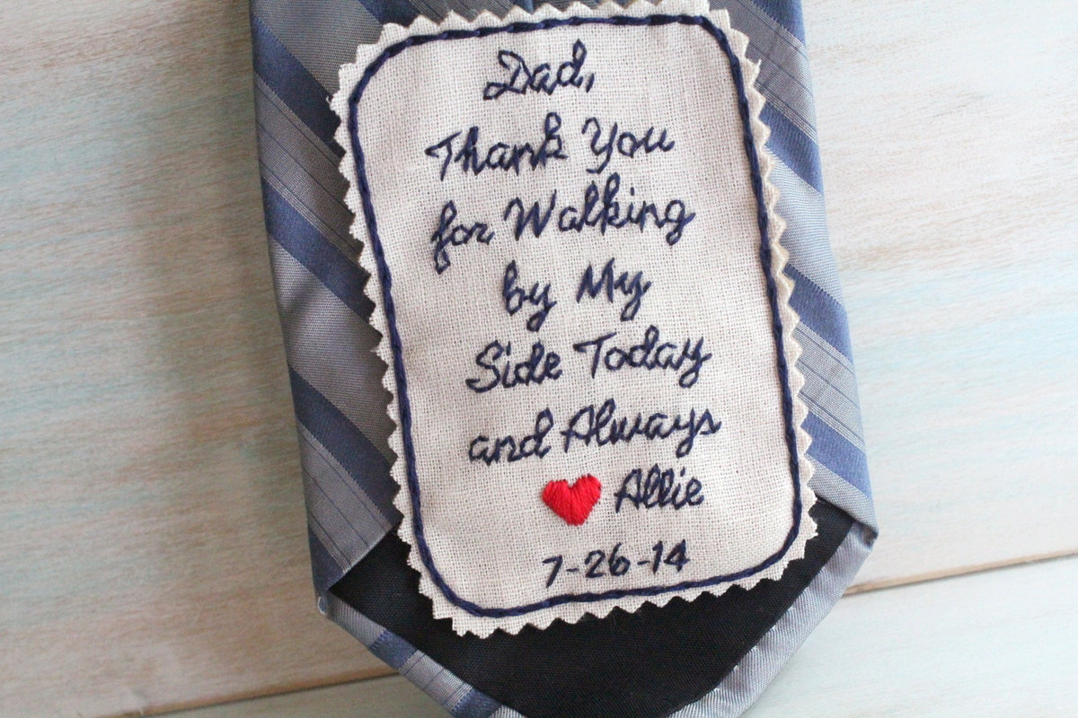 Such a cute gift idea! - Father of the Bride Tie Patch