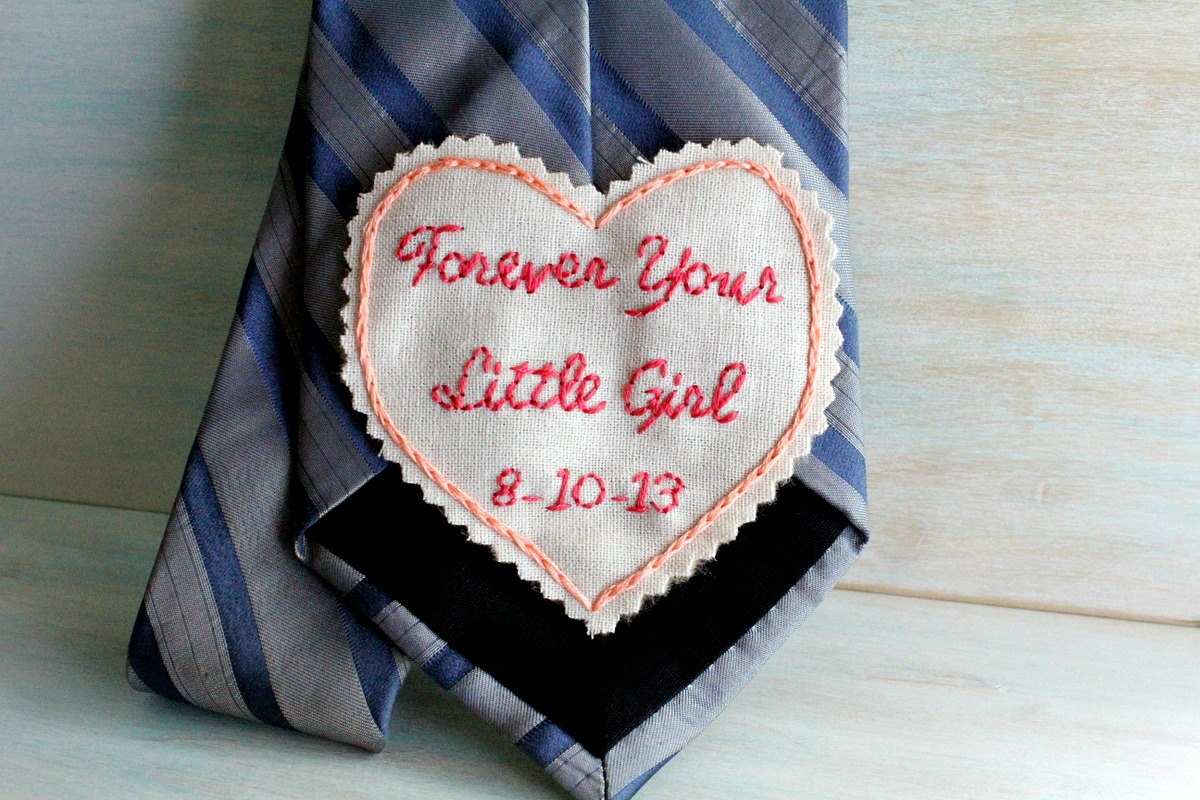Such a cute gift idea! - Father of the Bride Tie Patch