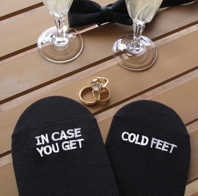 Cold Feet Socks for the Groom | http://etsy.me/2fs6JBL