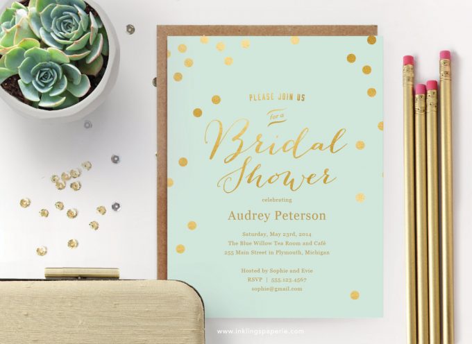 Bridal shower printables by Inklings Paperie