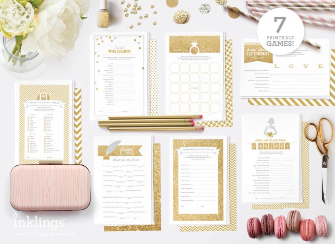 Bridal shower printables by Inklings Paperie