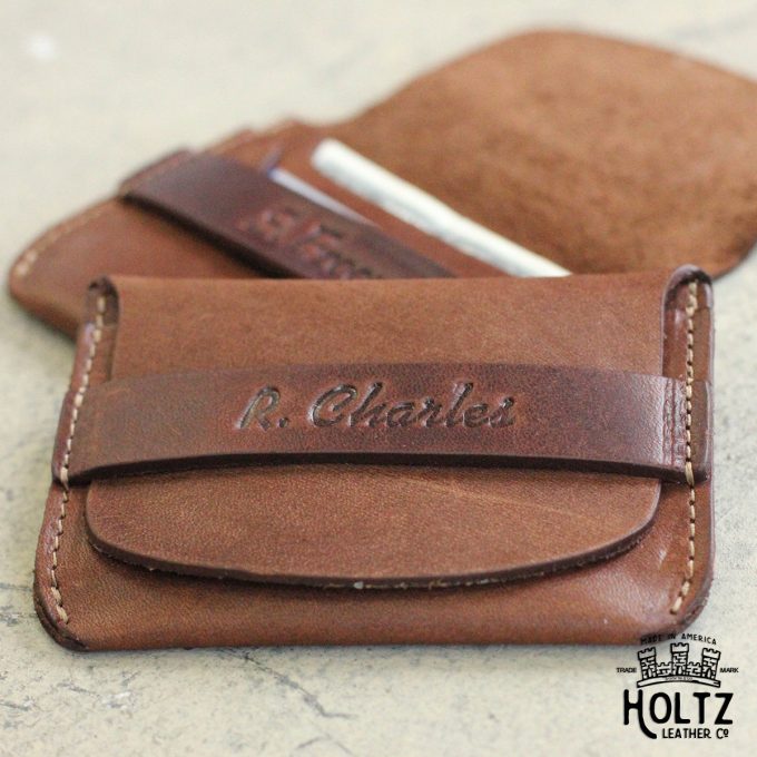 leather flip wallet for groomsmen