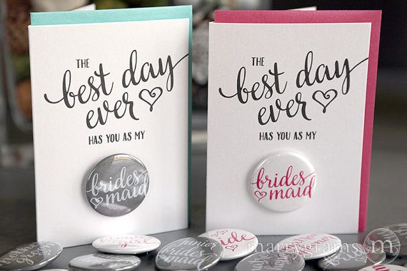 best day ever button cards bridesmaid be my by buttoncardsbymg