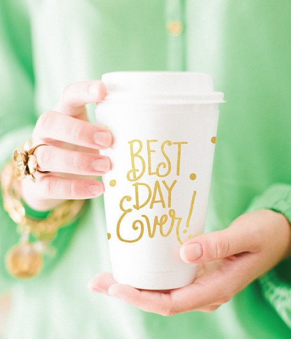 best day ever coffee cups by NatalieChangStudio