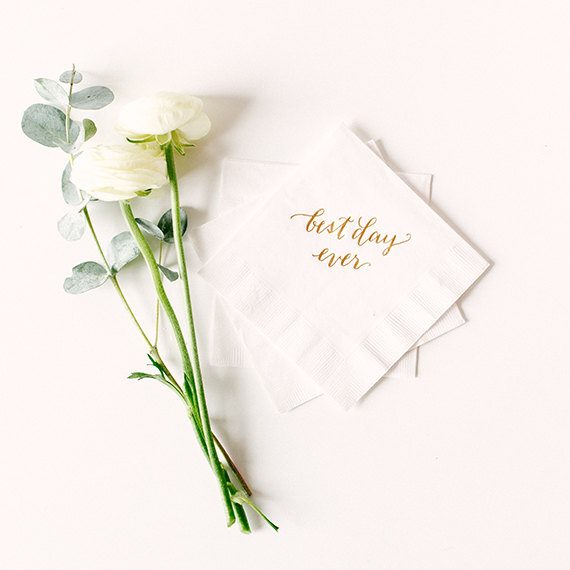 best day ever napkins by lhcalligraphy
