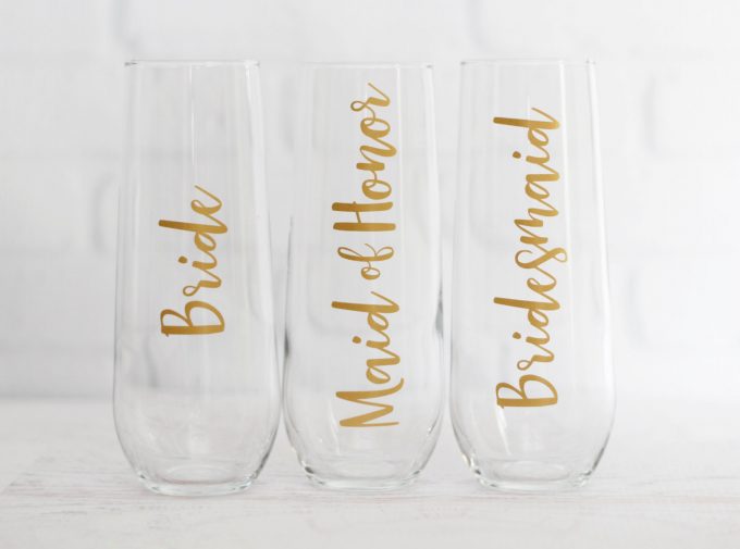 Bridesmaid Champagne Glasses