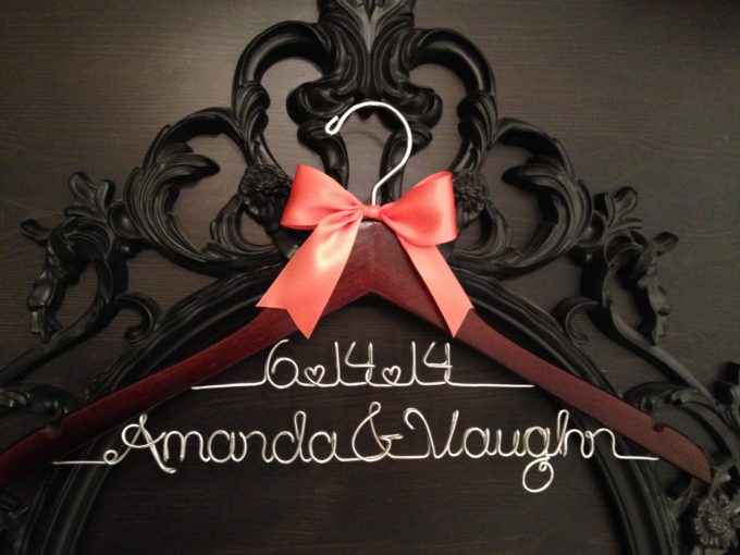 Where to buy personalized dress hangers for weddings | by Get Hung Up