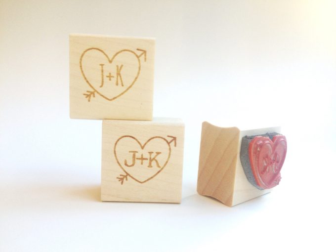 stamps | via Heart and Arrow Wedding Ideas: https://emmalinebride.com/themes/heart-and-arrow-wedding-ideas