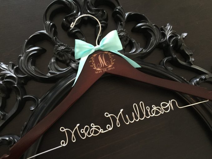Where to buy personalized dress hangers for weddings | by Get Hung Up