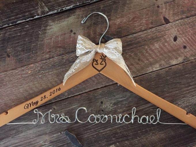 Where to buy personalized dress hangers for weddings | by Get Hung Up