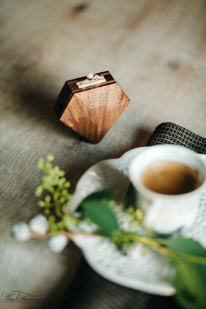Diamond shaped ring box for engagement / proposal by Woodstorming |  https://emmalinebride.com/wedding/diamond-shaped-ring-box/