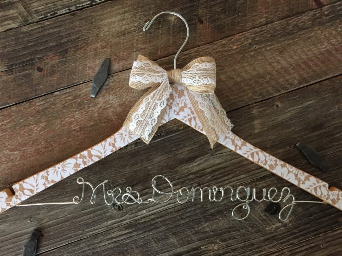 Where to buy personalized dress hangers for weddings | by Get Hung Up