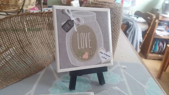 coaster wedding favors by hand to home concepts on etsy