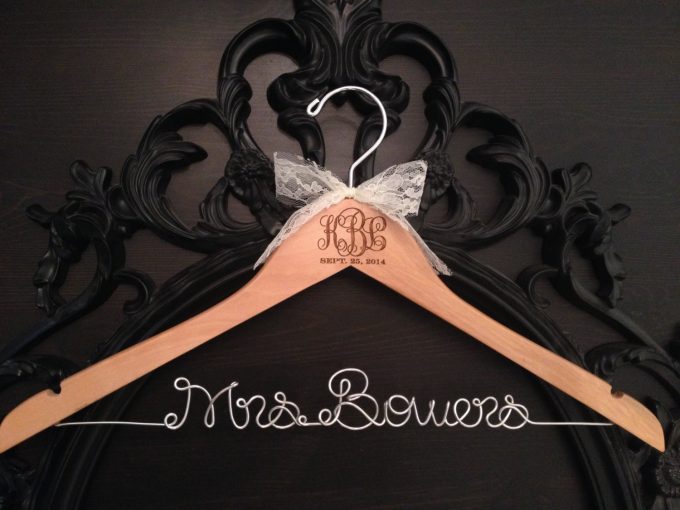 Where to buy personalized dress hangers for weddings | by Get Hung Up