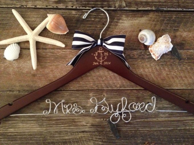 Where to buy personalized dress hangers for weddings | by Get Hung Up