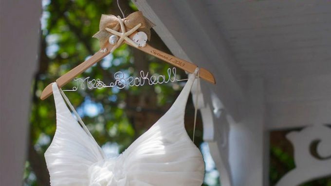 Where to buy personalized dress hangers for weddings | by Get Hung Up