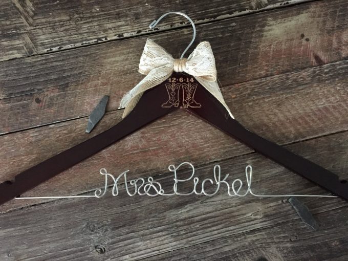 Where to buy personalized dress hangers for weddings | by Get Hung Up