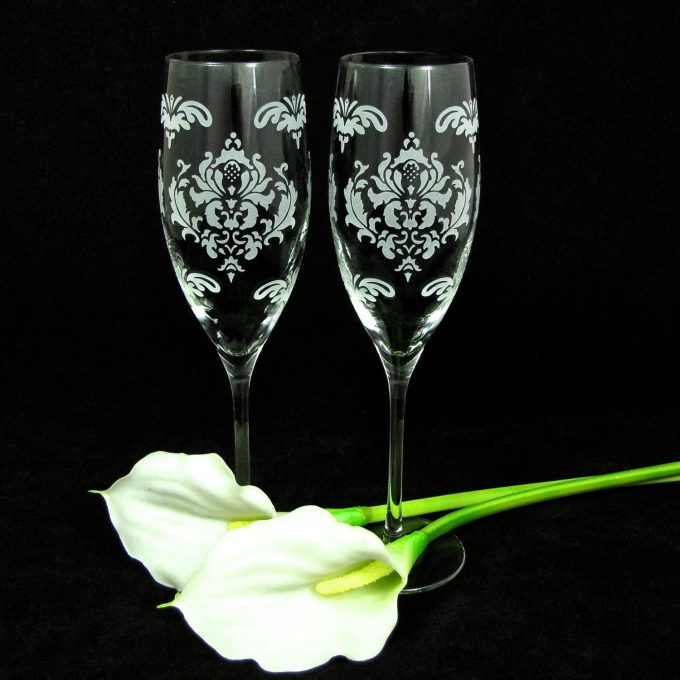 champagne glasses for wedding toasts | by the wedding gallery by brad goodell