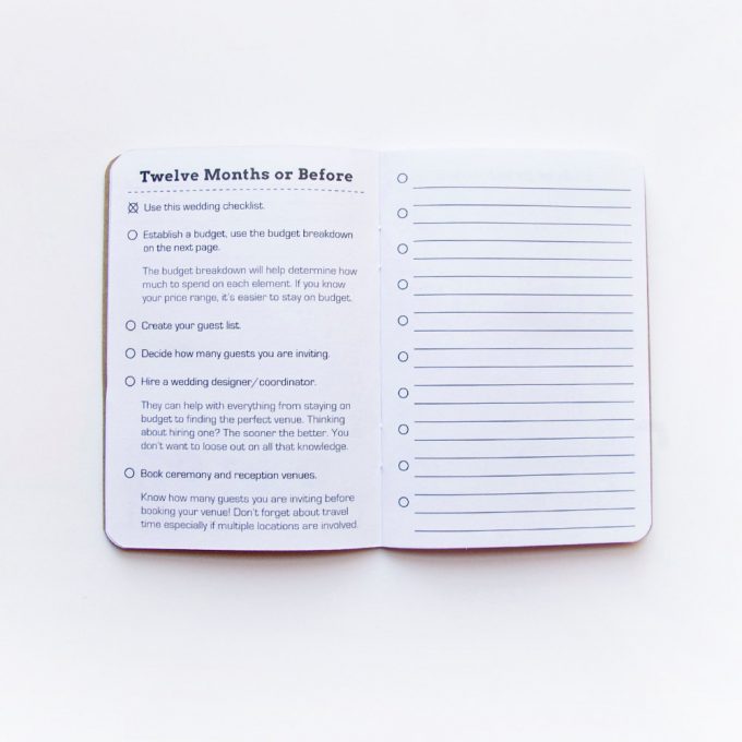 wedding checklist notebook