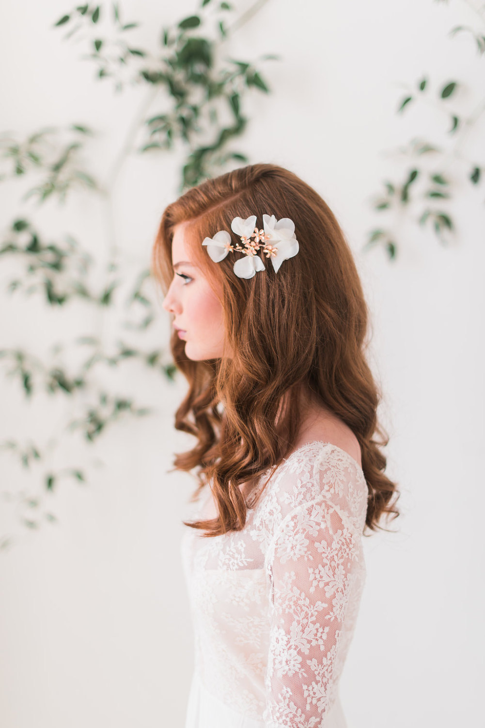 bridal hair accessories hair down styles | designed by tessa kim | photo by deyla huss