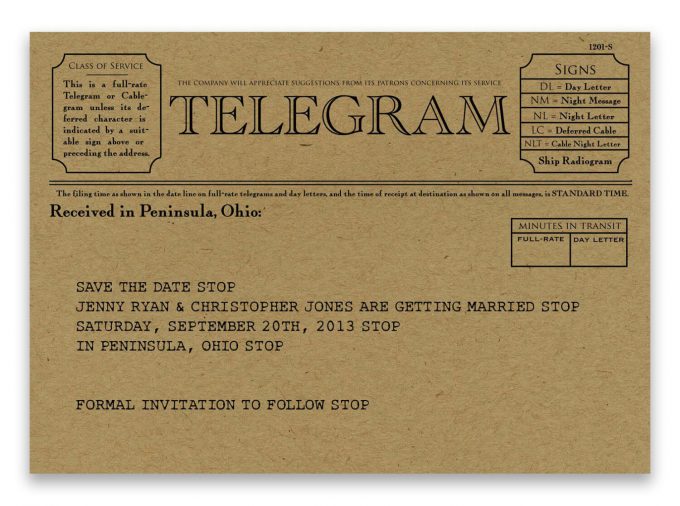 telegram save the date cards