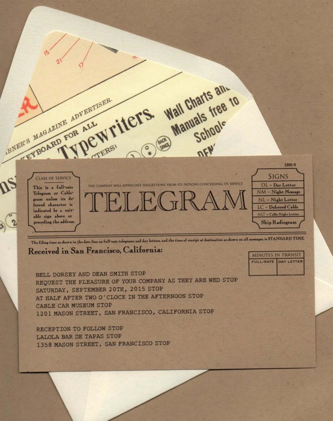 telgram wedding invitations