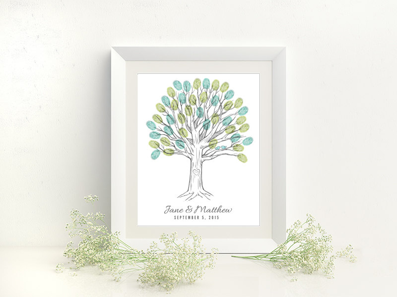 thumbprint tree guest book by Arcadia Artistry