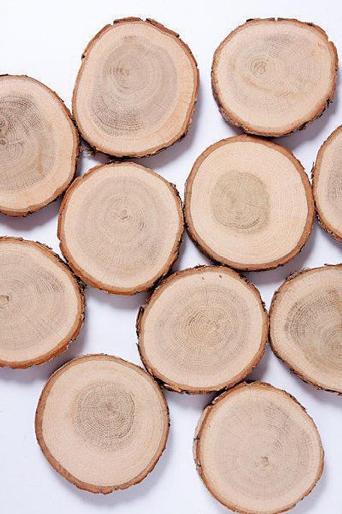 wood slices for wedding centerpieces